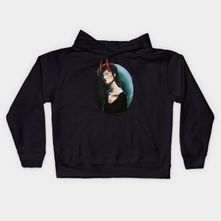 Horned Girl Kids Hoodie